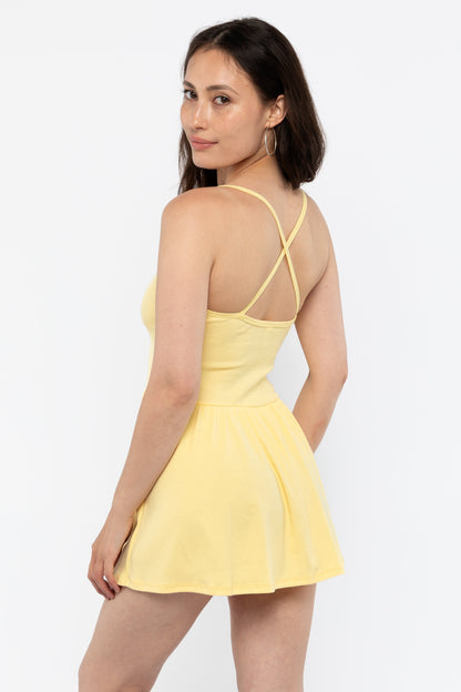 43206X - Baby Rib Cross Back Mini Dress