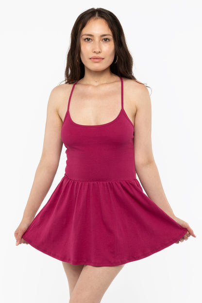 43206X - Baby Rib Cross Back Mini Dress