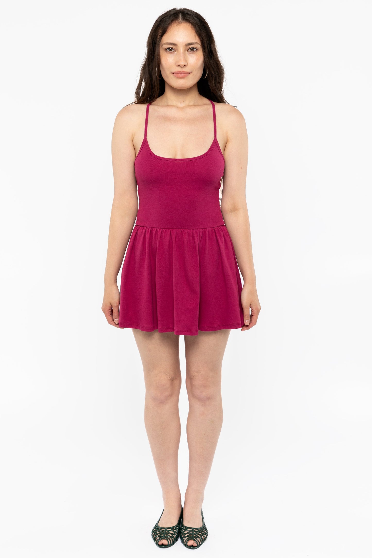 43206X - Baby Rib Cross Back Mini Dress