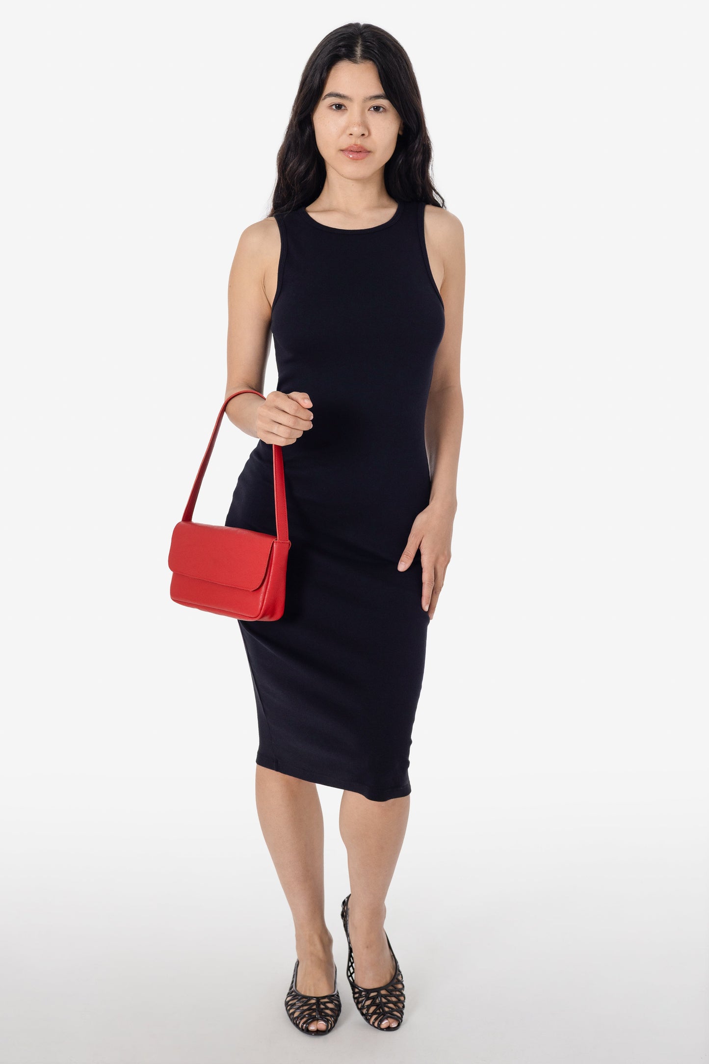 43240GD - Manantial Baby Rib Midi Dress