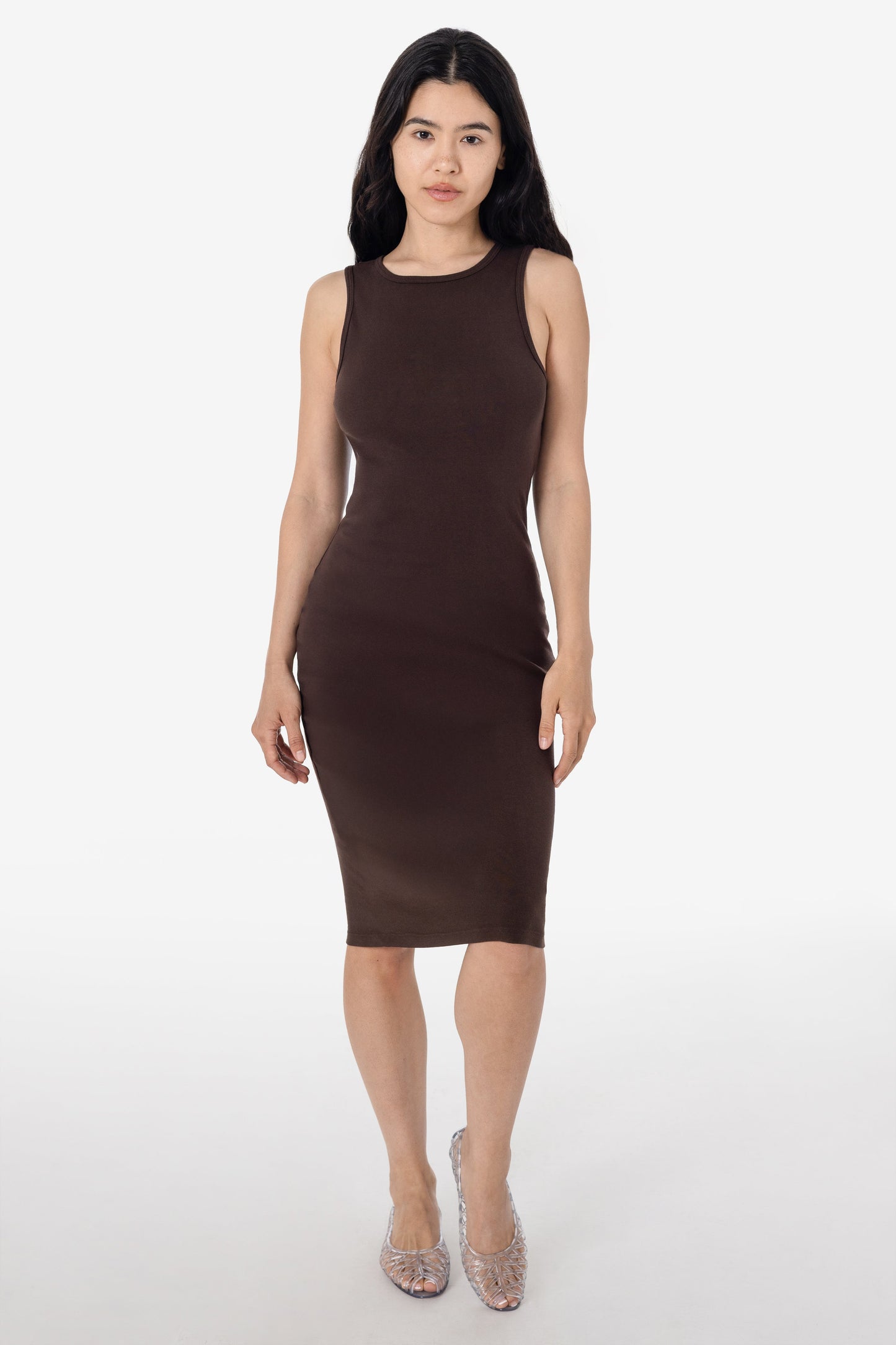 43240GD - Manantial Baby Rib Midi Dress