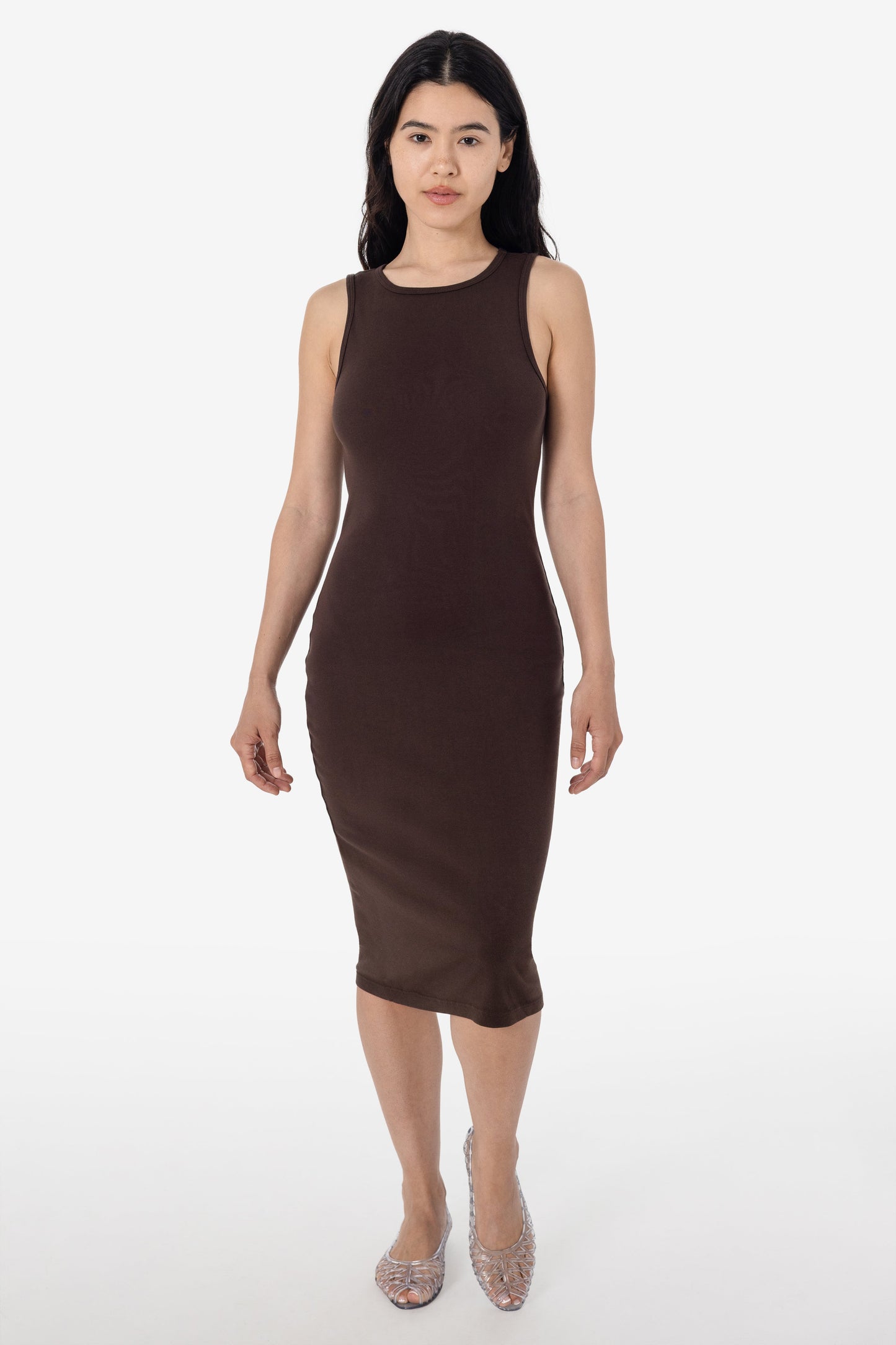 43240GD - Manantial Baby Rib Midi Dress