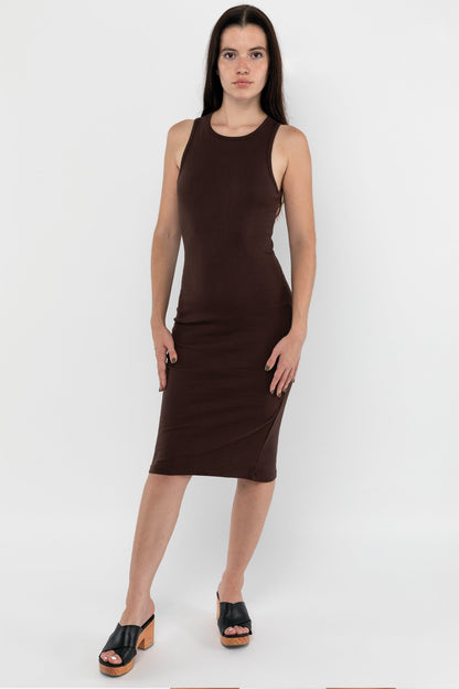 43240GD - Manantial Baby Rib Midi Dress
