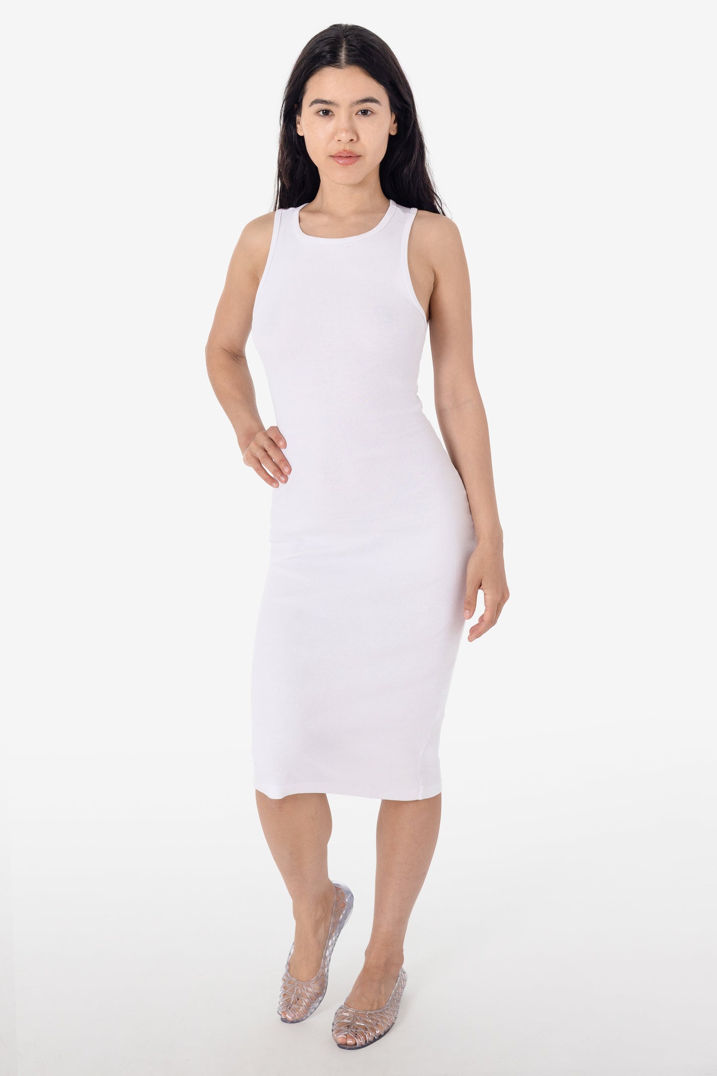 43240GD - Manantial Baby Rib Midi Dress