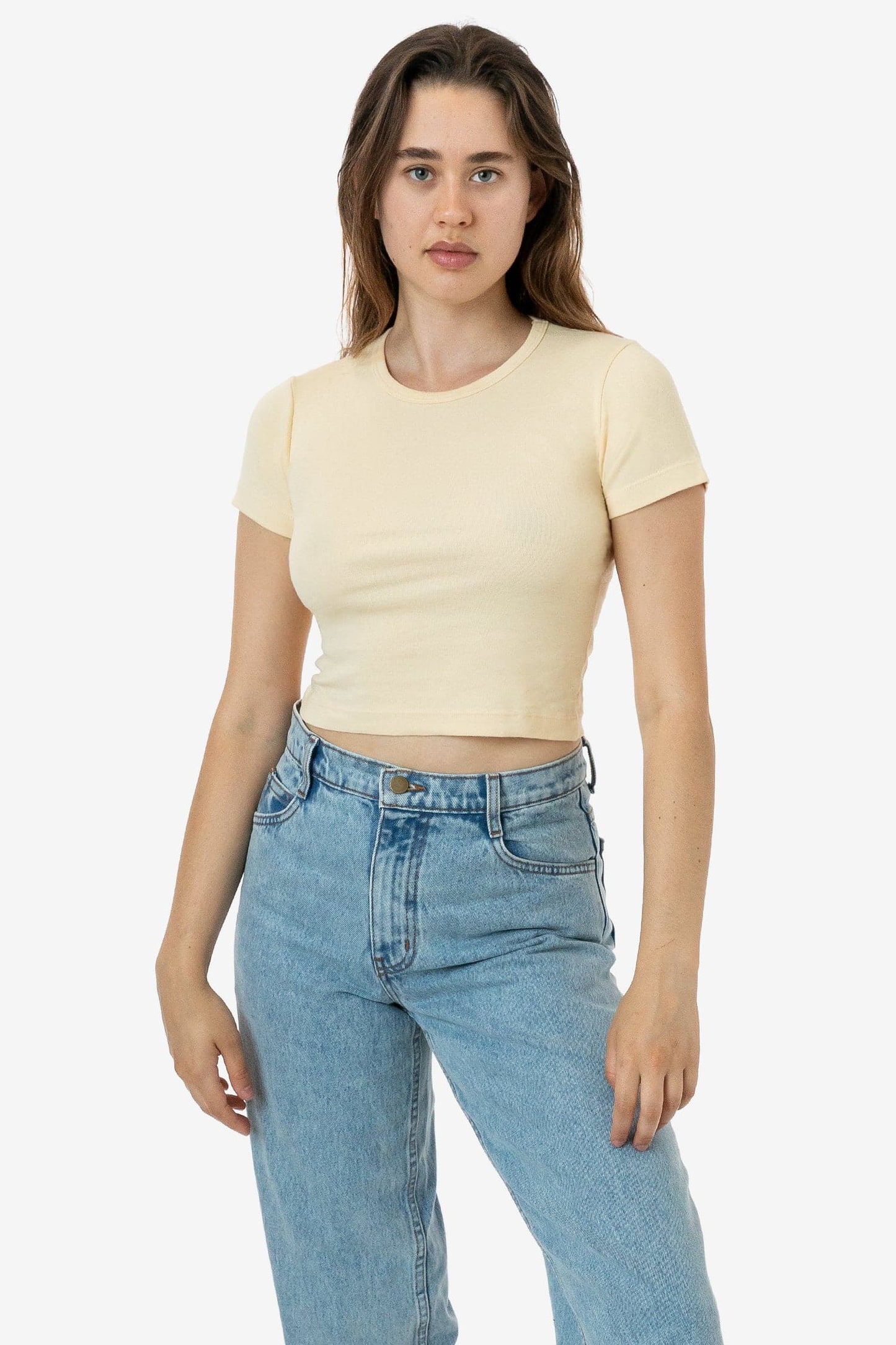 4325 - Baby Rib Short Sleeve Crop Tee
