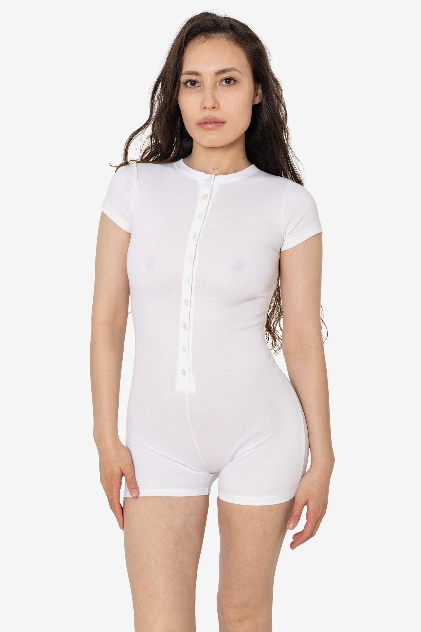 43360 - Baby Rib Button Front Romper