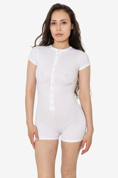 43360 - Baby Rib Button Front Romper