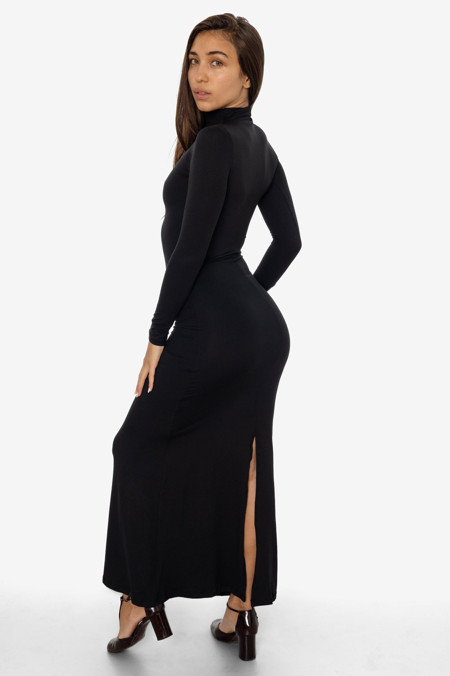 RSNJ102 - UPF40 Performance Jersey Mock Neck Maxi Dress