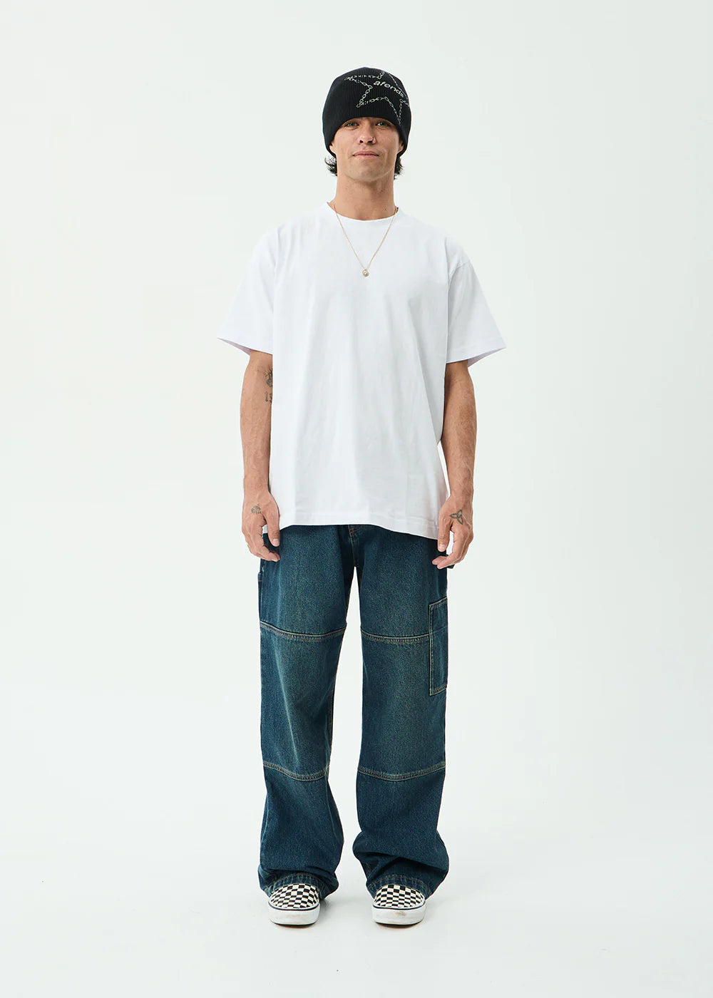 AFENDS Mens Richmond - Denim Workwear Jean - Vintage Wash