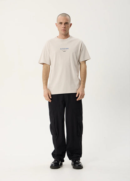 AFENDS Mens Anniversary - Retro Tee - Moonbeam