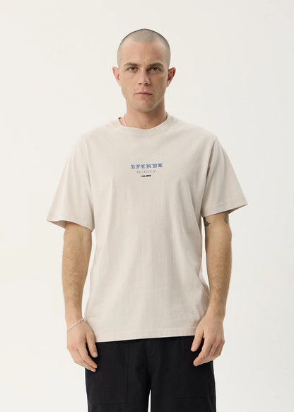 AFENDS Mens Anniversary - Retro Tee - Moonbeam