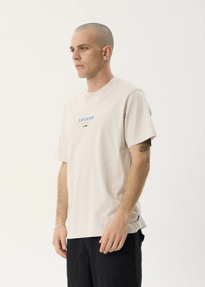 AFENDS Mens Anniversary - Retro Tee - Moonbeam
