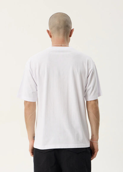 AFENDS Mens Stick Em Up - Boxy Tee - White