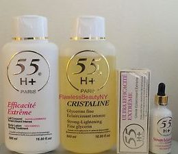 55H+ Paris Efficacite Extreme Set- Lotion, Glycerine, Serum and Cream combo 55H+