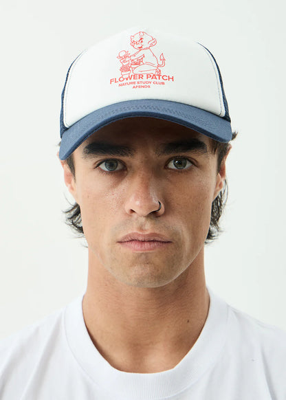 AFENDS Mens Flower Power - Five Panel Cap - Deep Sea
