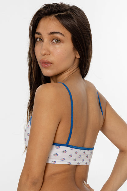 8370P - Printed Spaghetti Crop Top