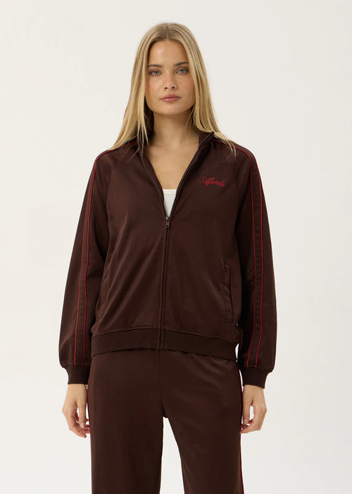 AFENDS Womens Avenue - Track Jacket - Coffee