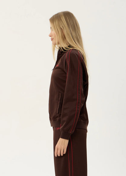 AFENDS Womens Avenue - Track Jacket - Coffee