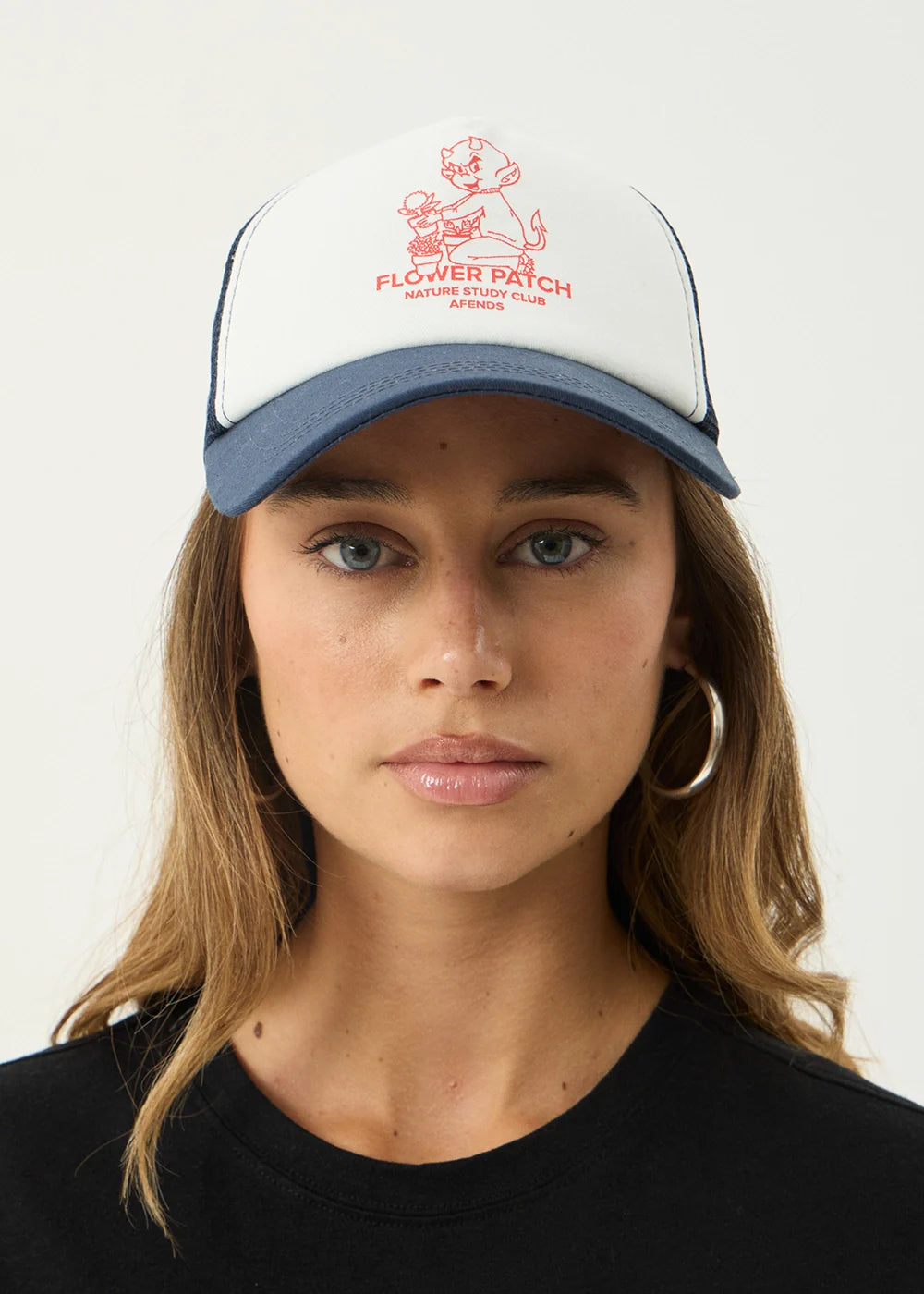 AFENDS Mens Flower Power - Five Panel Cap - Deep Sea