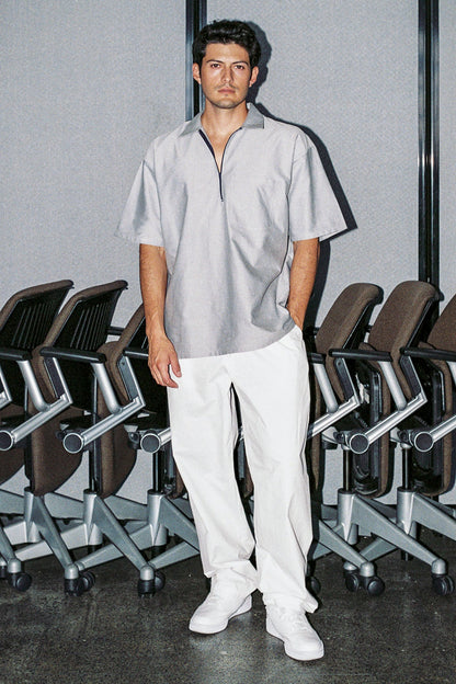 RCP409 - Oxford Zip-Up Work Shirt
