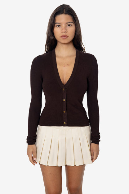 RFK218 - Viscose Nylon V-Neck Cardigan