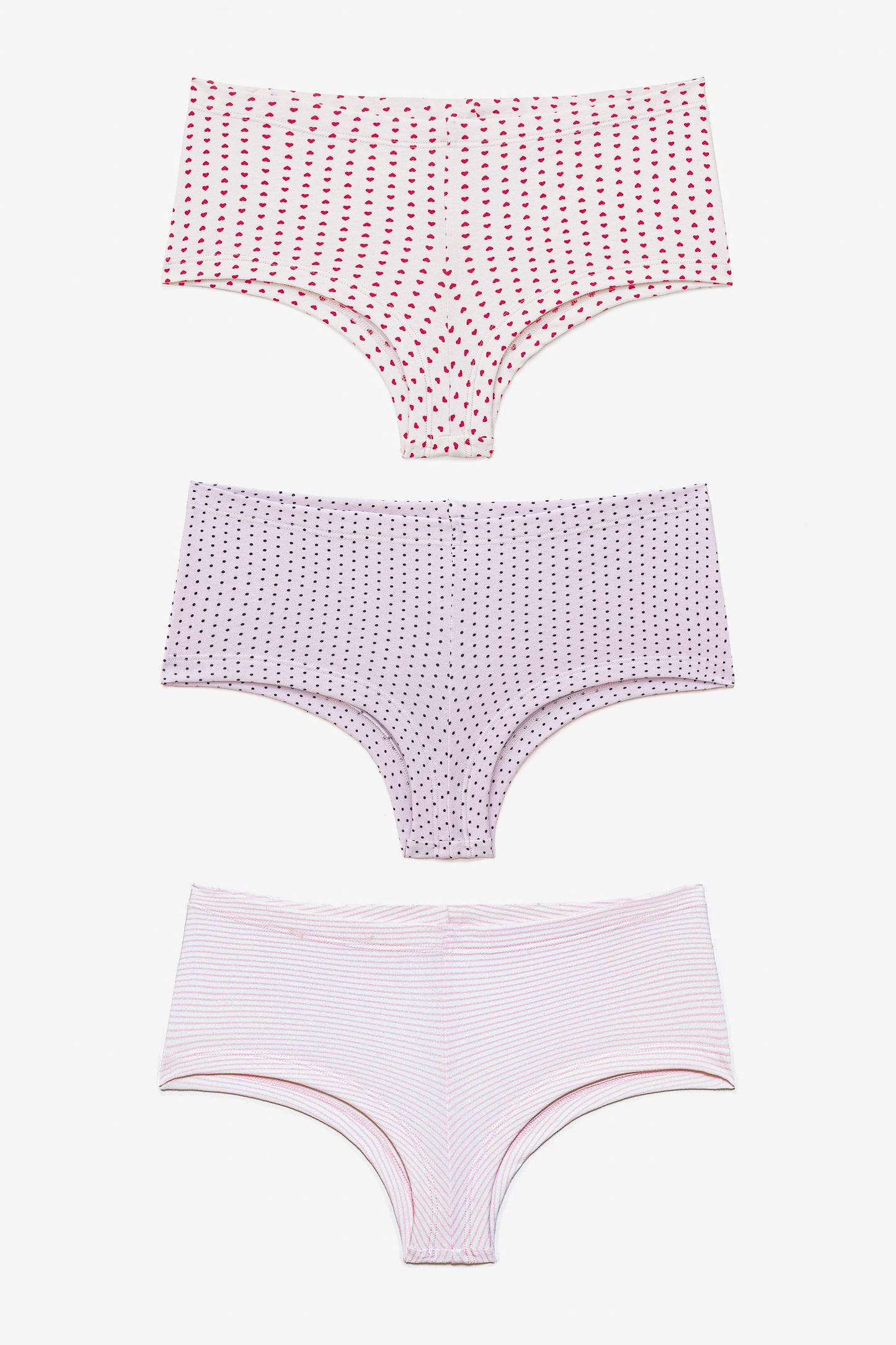 83001-3PK - 3-Pack Cotton Spandex Jersey Hot Shorts