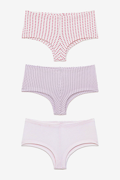 83001-3PK - 3-Pack Cotton Spandex Jersey Hot Shorts