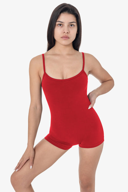 83022GD-SH - Garment Dye Spaghetti Scoopback Short Biketard