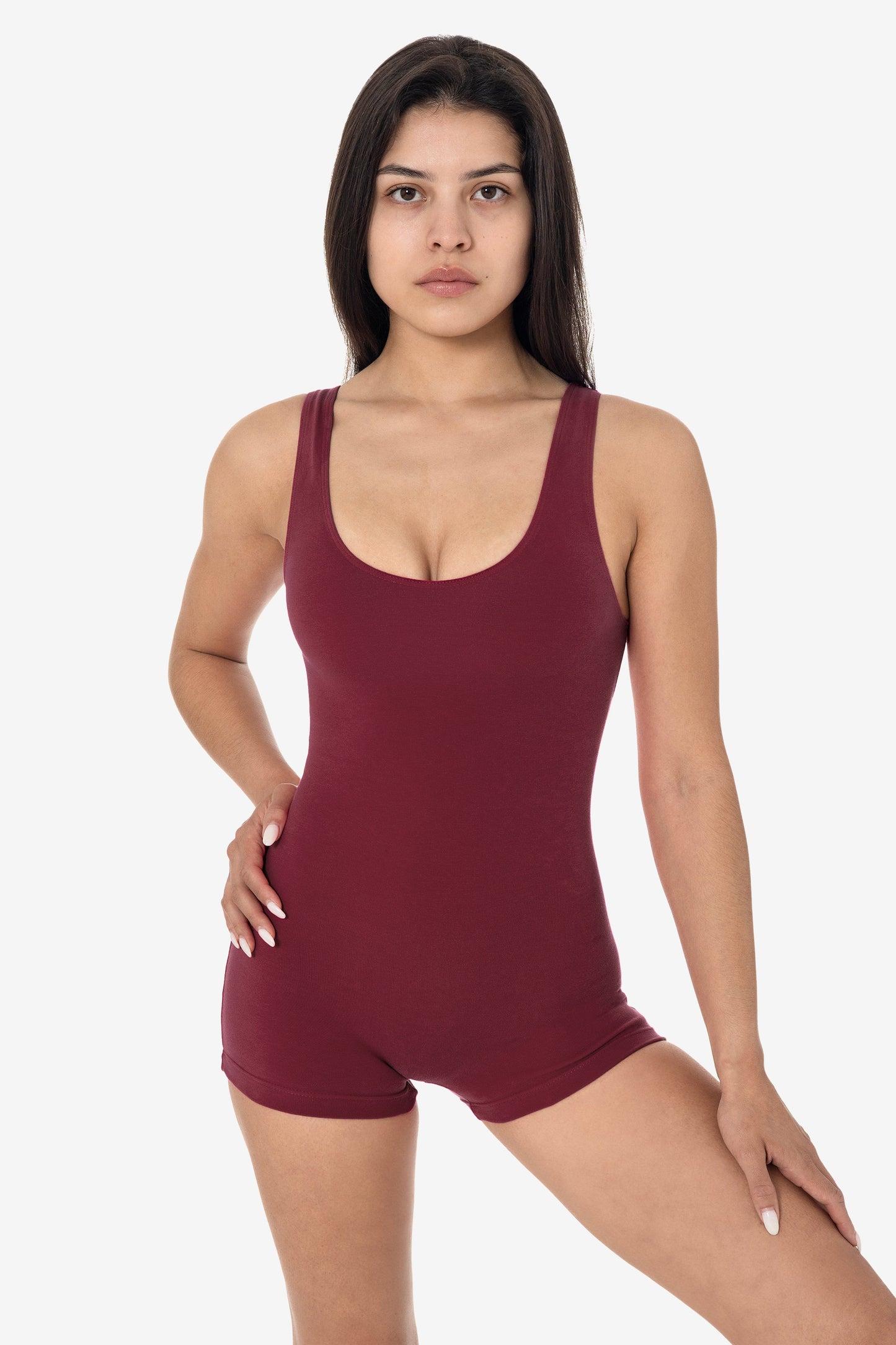 83051GD-SH - Garment Dye Tank Short Biketard