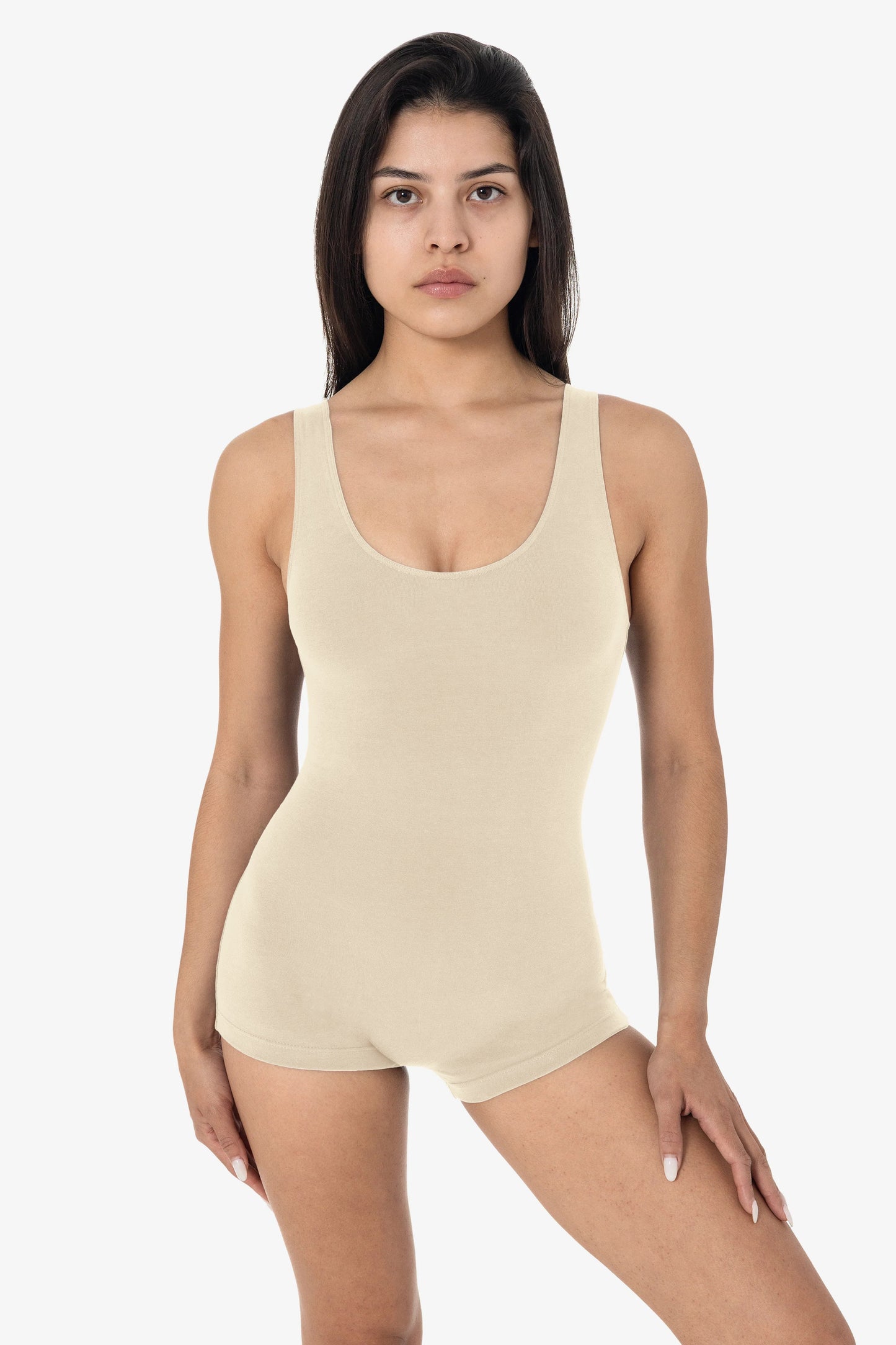 83051GD-SH - Garment Dye Tank Short Biketard