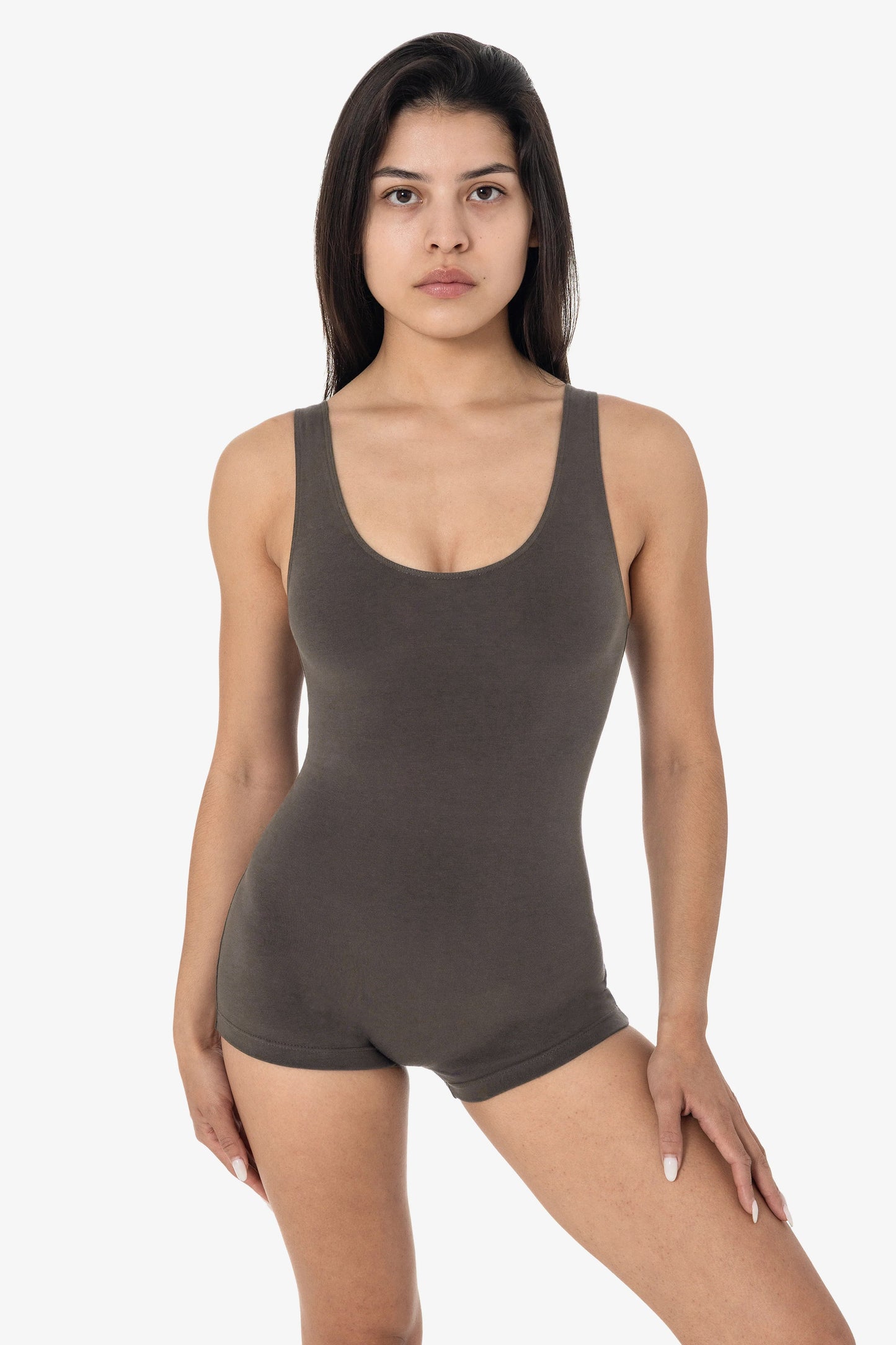 83051GD-SH - Garment Dye Tank Short Biketard