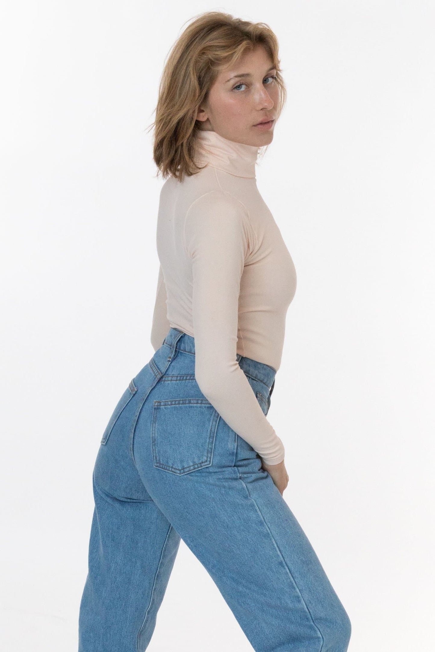 8306GD - Cotton Spandex Garment Dye Turtleneck
