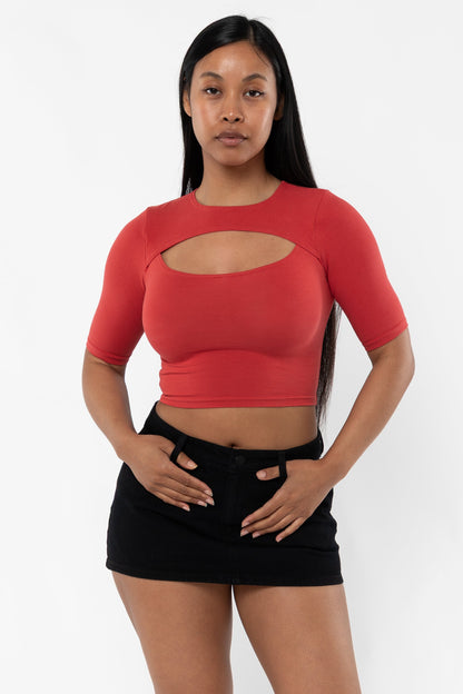 83071GD - Cut Out Crop Top