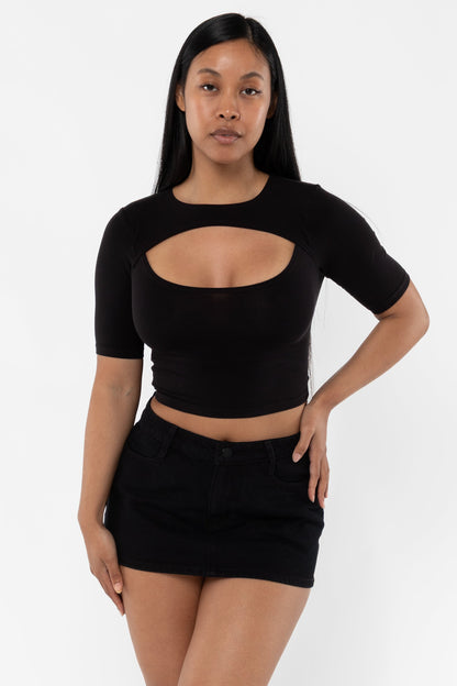 83071GD - Cut Out Crop Top