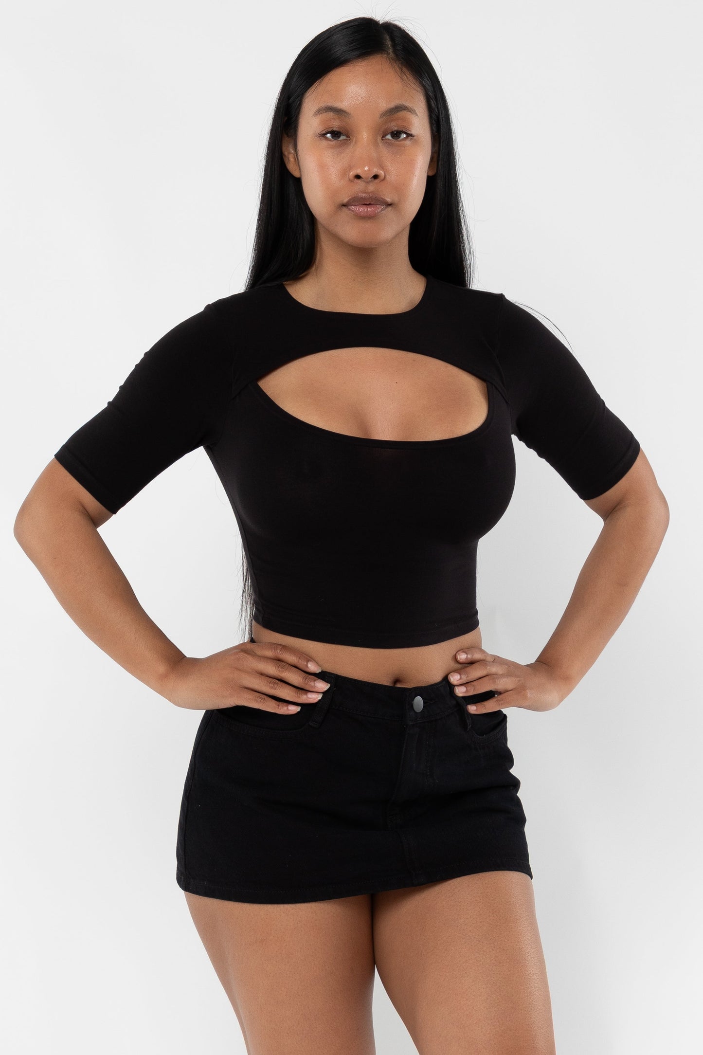 83071GD - Cut Out Crop Top