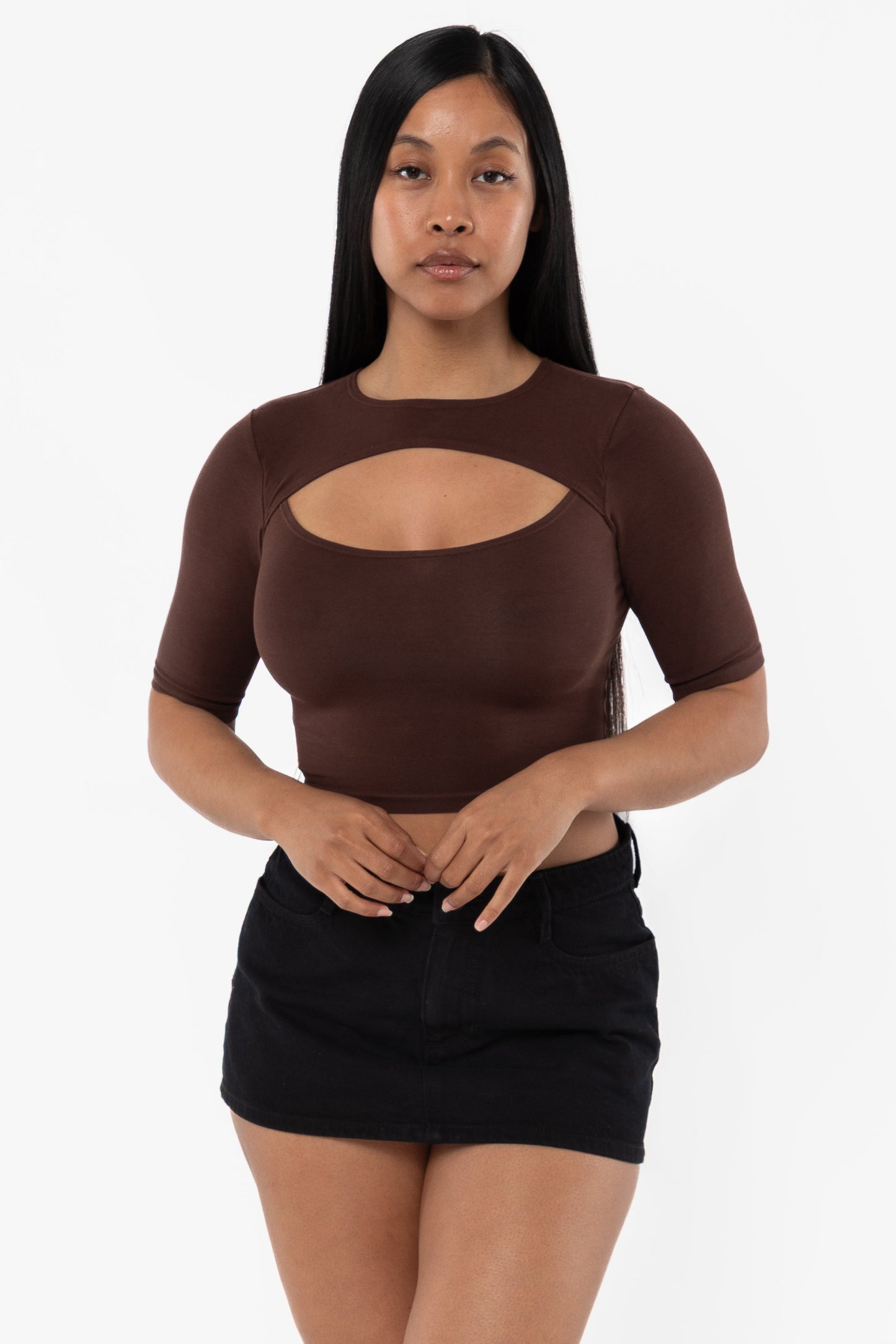 83071GD - Cut Out Crop Top