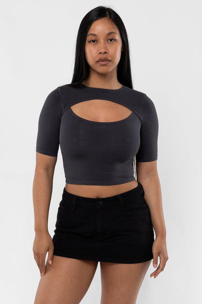 83071GD - Cut Out Crop Top