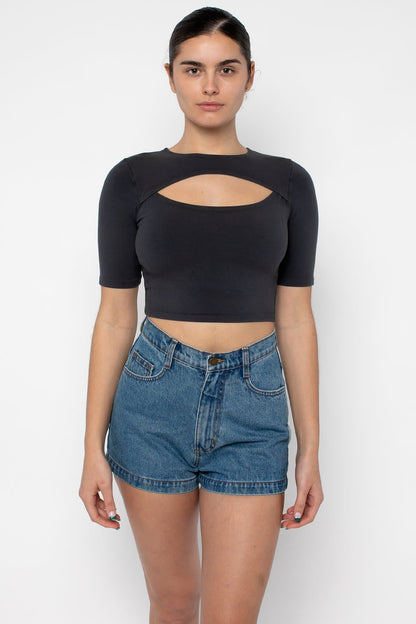83071GD - Cut Out Crop Top