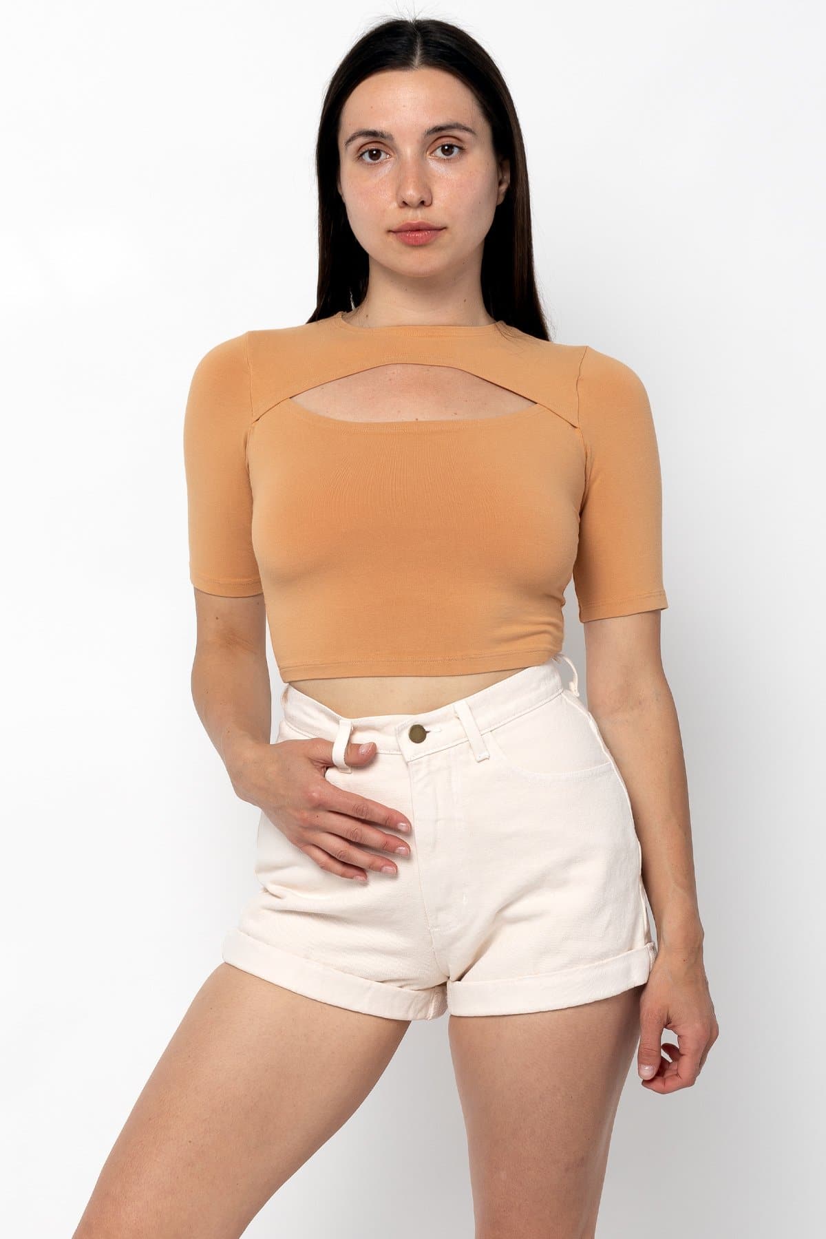 83071GD - Cut Out Crop Top