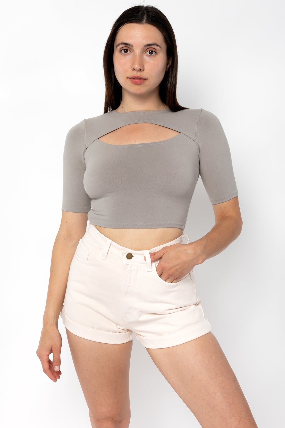 83071GD - Cut Out Crop Top
