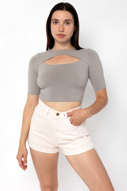 83071GD - Cut Out Crop Top