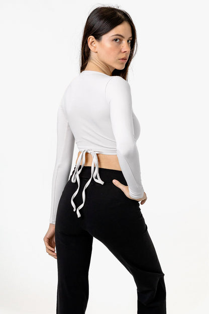 83077GD - Garment Dye Long Sleeve Wrap Top