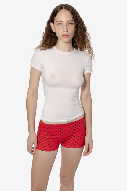 8332P - Printed Cotton Spandex Mini Shorts