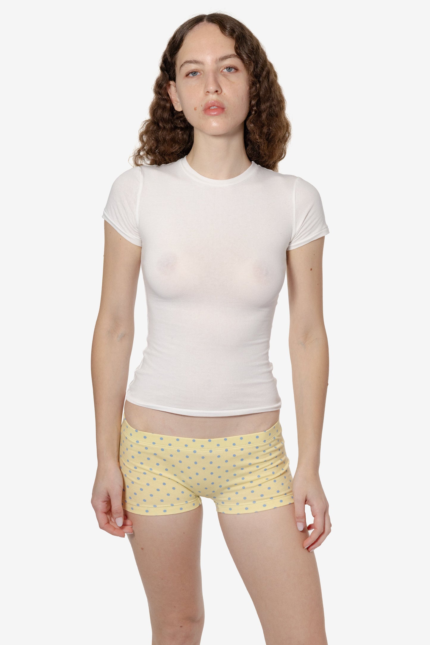 8332P - Printed Cotton Spandex Mini Shorts