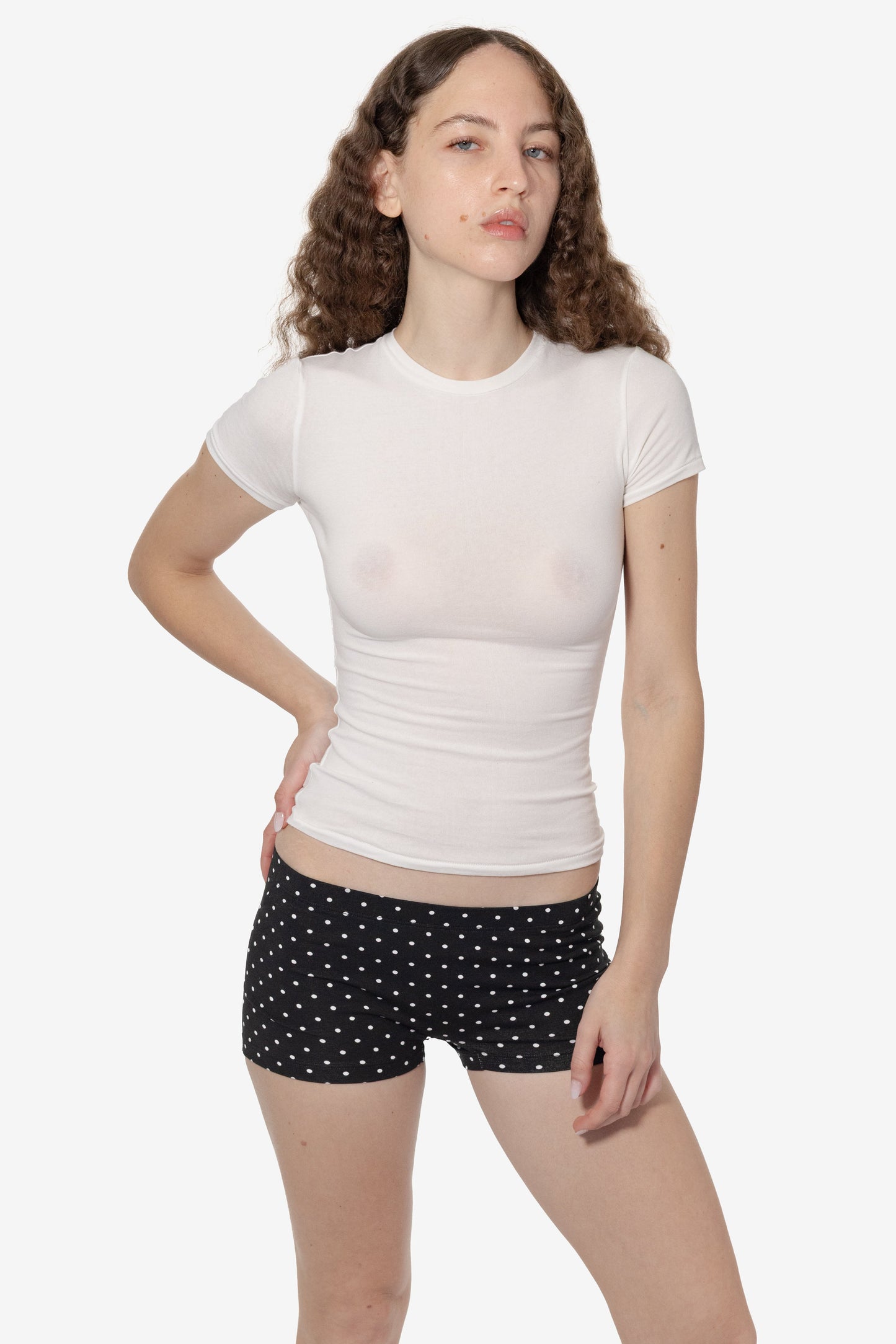 8332P - Printed Cotton Spandex Mini Shorts