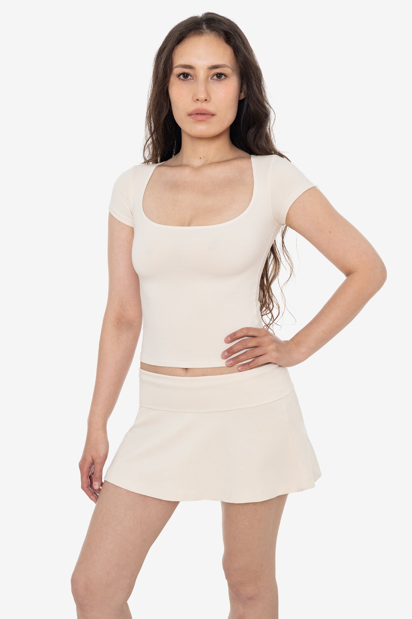 8335GD - Garment Dye Cotton Spandex Yoga Skirt