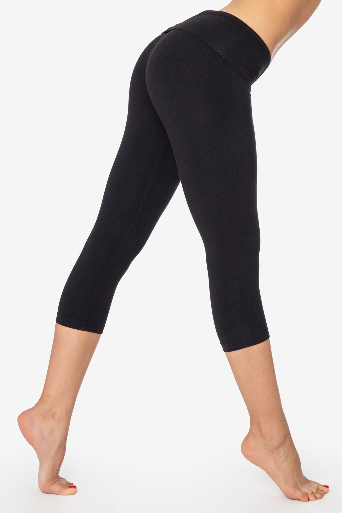 8346GD - Garment Dye Cotton Spandex Cropped Yoga Legging