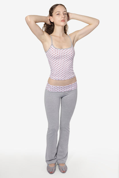 83500P - Cotton Spandex Printed Contrast Yoga Legging