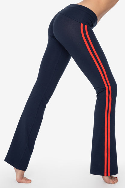 83530 - Cotton Spandex Athletic Stripe Yoga Legging