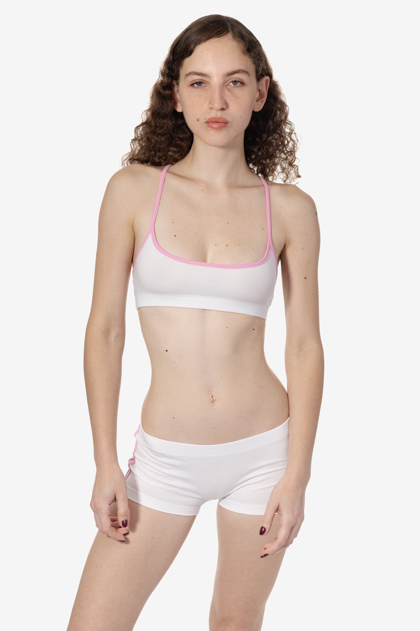 83533 - Cotton Spandex Athletic Stripe Mini Short